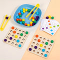 Wooden Bead Picking Competitive Game for Kids & Family - Fine Motor Skills Educational Toy, Beads Battle Chopstick Dexterity Game, Fun Gift for Boys Girls Ages 3+, Halloween Christmas Birthday Present