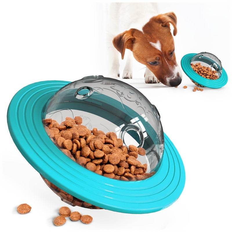 UFO Interactive Dog Treat Dispensing Ball IQ Puzzle Toy Slow Feeder Food Ball for Dogs Mental Enrichment Toy for Small Medium Large Dogs Boredom Buster