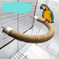 U-Shaped Sisal Rope Bird Perch for Bird Cage - Natural Rope Stand for Parrot Climbing Beak & Nail Grinding - Bird Cage Accessory for Parrots Parakeets Cockatiels Budgies Lovebirds Random Color