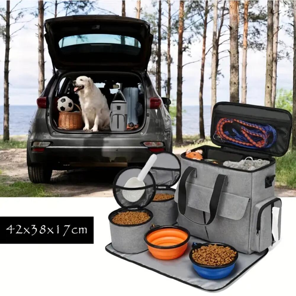 Dog Treat Pouch 6 Pack Large Capacity Nylon with Zip Closure - Multi-Function Outdoor Pet Training Treat Bag for Dogs - Dog Walking Camping Treat Carrier Bag Set for Hiking & Training Rewards