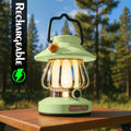 Rechargeable LED Camping Lantern 3-Tone Dimming Snail Design - USB & 18650 Battery Dual Power Freestanding Portable Camp Light for Camping Hiking Emergency Home Office, Green White Pink Purple