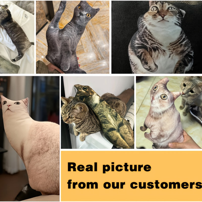 Custom Pet Memorial Pillow Personalized with Photo - Cat or Dog Shape Stuffed Keepsake Pillow with Filling, Sympathy Gift for Pet Loss, Unique Pet Memorial Funeral Remembrance Gift for Her