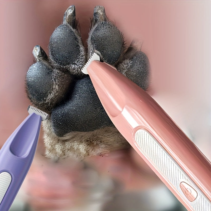 Quiet Pet Grooming Kit – Rechargeable Cordless Dog & Cat Hair Clippers, Low-Noise Paw Trimmer & Nail Polisher, USB Powered, Professional At-Home Pet Grooming Tool Set