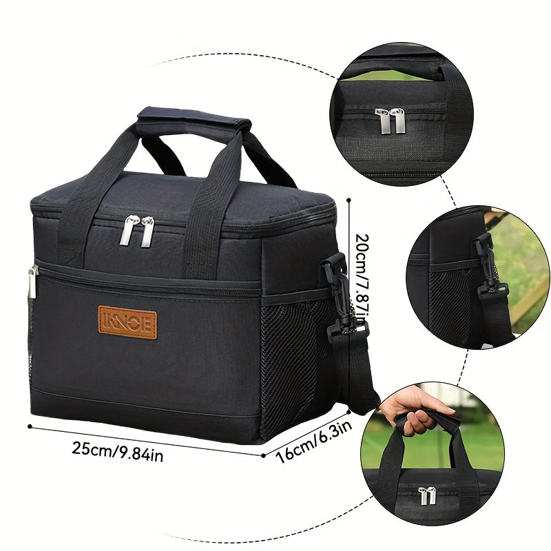Insulated Lunch Bag Foldable Portable Thermal Bento Box Tote Leakproof Aluminum Foil Lining Keeps Food Cold Fresh for Work Travel Picnic School