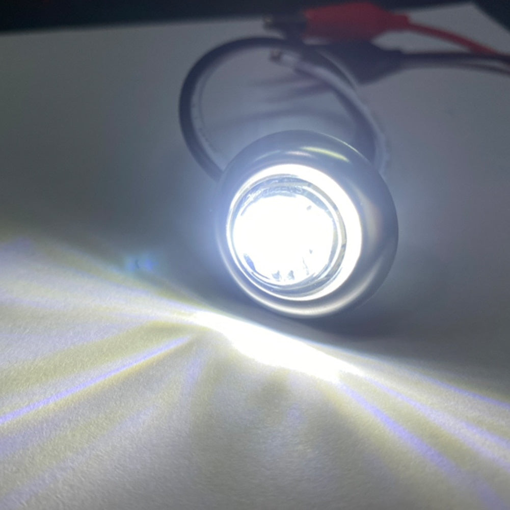 LED Marine Boat Courtesy Lights 20-Pack DC12V 3-LED Side Marker Lights for Boat Yacht Transom Stern Deck, Round Submersible Navigation Lights in Red Green Blue White Yellow, Stainless Steel Base