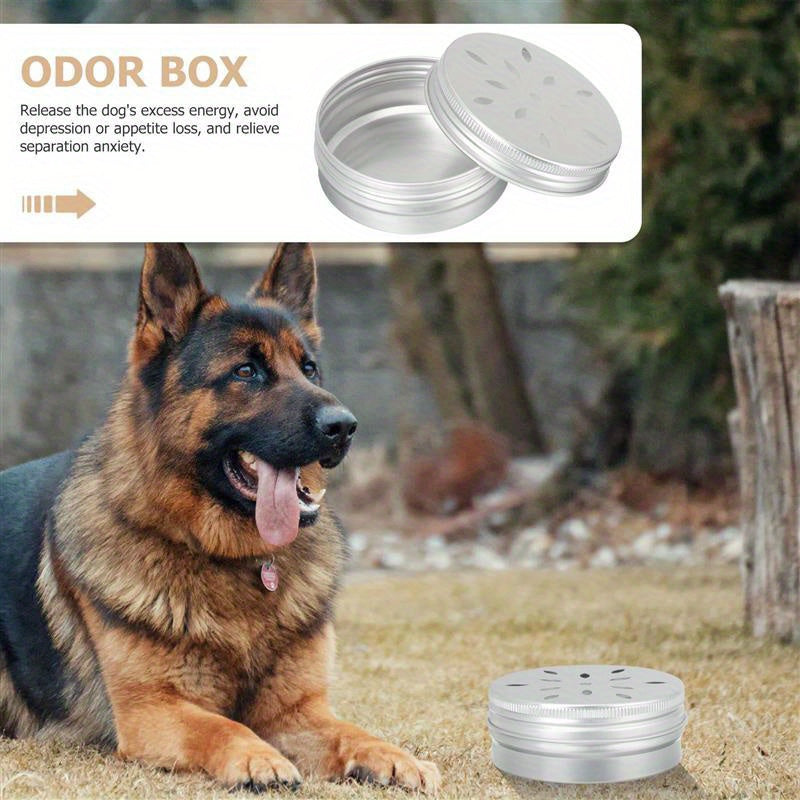 5-Pack Dog Scent Training Boxes – Aluminum Nosework Odor Detection Containers for Dog Sniff Training, K9 Scent Work Kit, Anxiety Relief & Mental Enrichment for All Breeds
