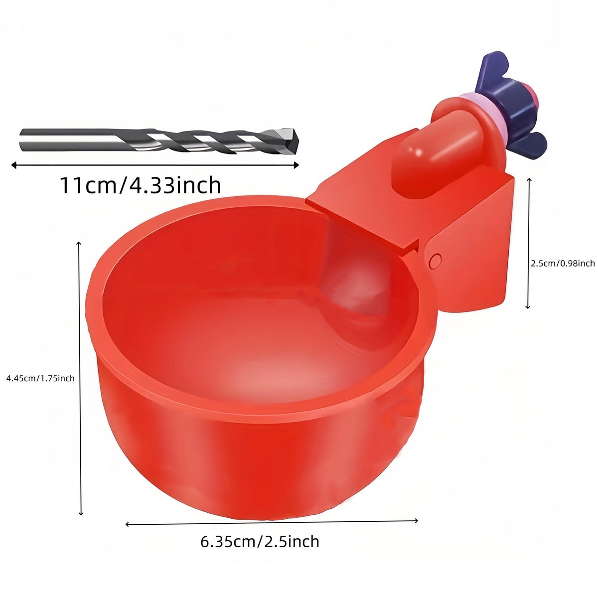 Poultry Automatic Waterer Set 16-Pack Self-Filling Chicken Duck Bird Feeding Bowls with Drill & Holder Integrated Self-Stop Float Valve – Durable PP No Battery Required