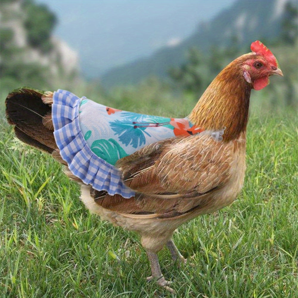 Pet Chicken Clothes Ruffled Vest Costume for Chickens Ducks Geese - Elastic Band Chest Harness Vest Outfit for Backyard Poultry - Funny Chicken Costume Gift for Chicken Lovers Assorted Styles