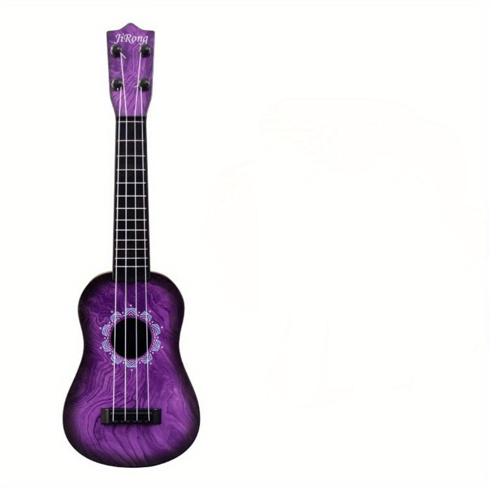 Kids Ukulele Toy Guitar 16.5 Inch Beginner Starter Musical Instrument Toy Early Music Education Gift for Children Toddlers Purple Blue Red Green White Black