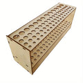 Wooden Paint Brush Holder 67 Holes - Desktop Pen Organizer for Artists, Art Supply Storage Box, Lightweight & Durable Brush Stand for Painting, Drawing & Crafts
