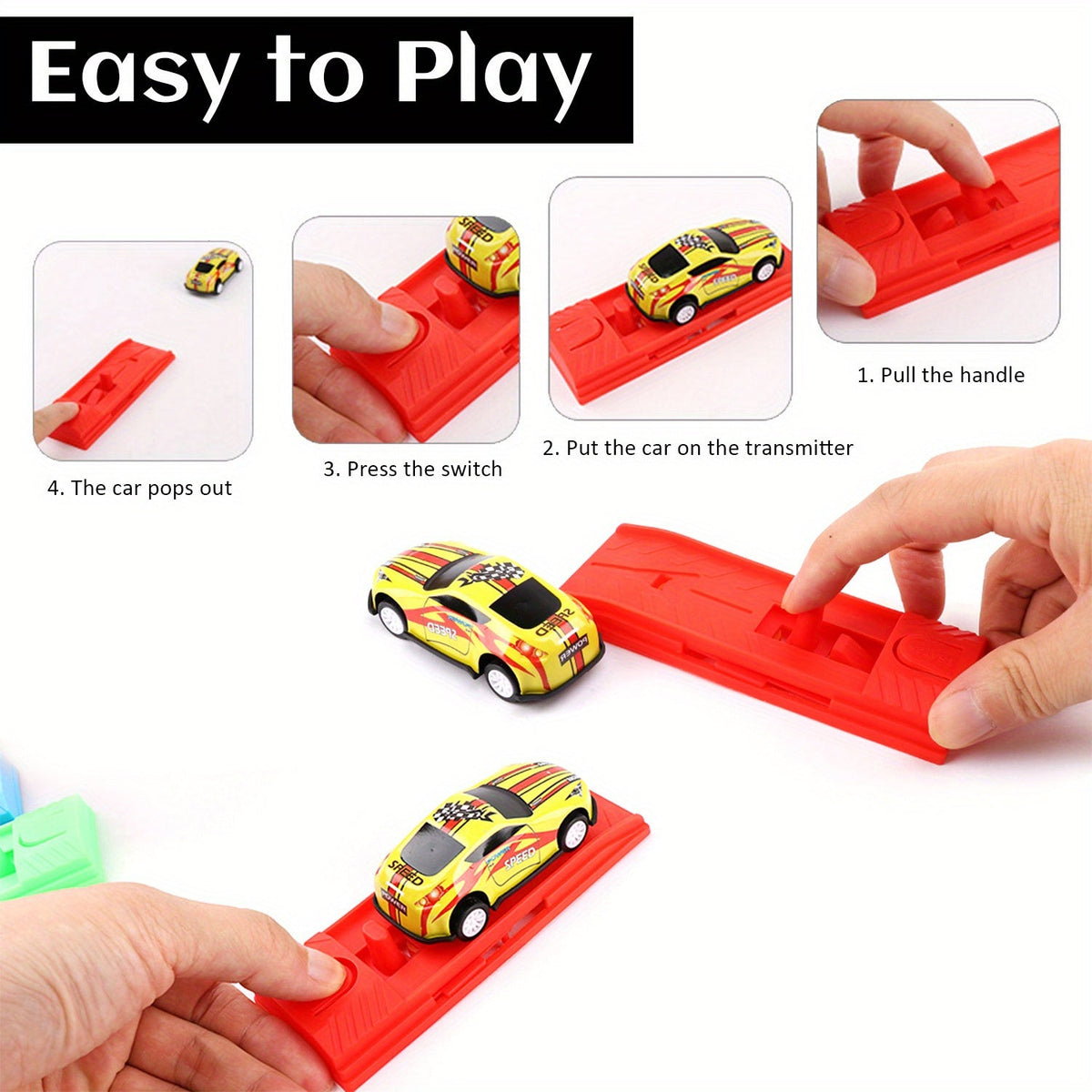 Alloy Die-Cast Shooting Flying Racing Car Toys for Kids – 6-Pack Mini Metal Pull-Back Launch Cars, Birthday Party Favors, Pinata Fillers & Goodie Bag Stuffers for Boys | Random Colors