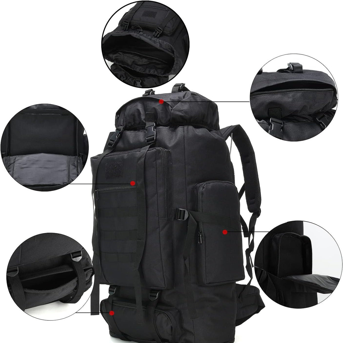 Large Capacity Hiking Backpack 26-42L Expandable - Outdoor Camping Mountaineering Pack for Men & Women, Lightweight Leisure Travel Daypack for Adventure