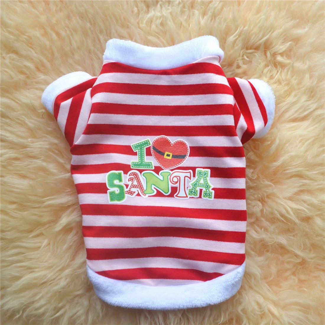 3pcs Pet Christmas Clothes Set – Striped Fleece Sweater & Printed T-Shirt Holiday Outfit for Dogs and Cats, Comfortable Xmas Costume for Small Medium Pets, Festive Party Dress Gift