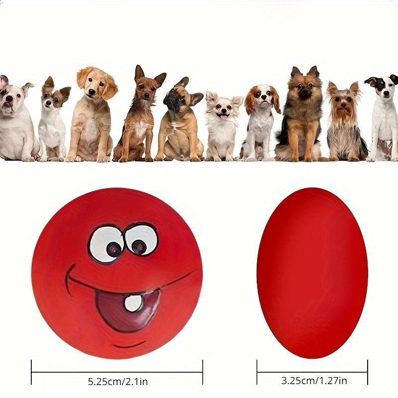 3-Pack Squeaky Dog Ball Toys for Training, Teeth Cleaning & Fetch – Durable Interactive Chew Balls for Small Medium Large Dogs, Multi-Function Pet Play Balls, Fun Random Color Surprise Set