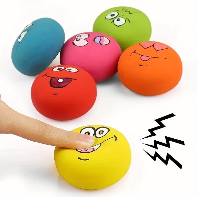 3-Pack Squeaky Dog Ball Toys for Training, Teeth Cleaning & Fetch – Durable Interactive Chew Balls for Small Medium Large Dogs, Multi-Function Pet Play Balls, Fun Random Color Surprise Set