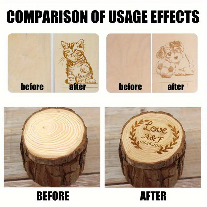 Wood Burning Kit 12 Pcs Pyrography Set with Wooden Coasters Burning Pen DIY Woodworking Craft Tool 4 Boxes