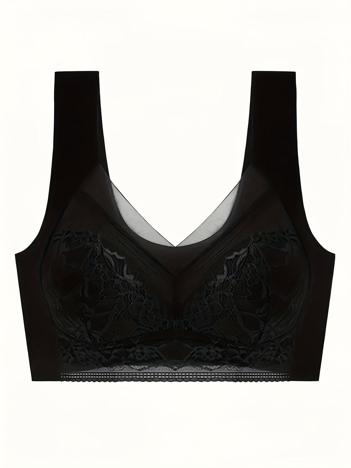 4 Pack Lace Ice Silk Bra Vest for Women – Traceless Gathered Support, Breathable Thin Style with Beautiful Back Design, Sizes S-XXL, 2 Multicolor Sets