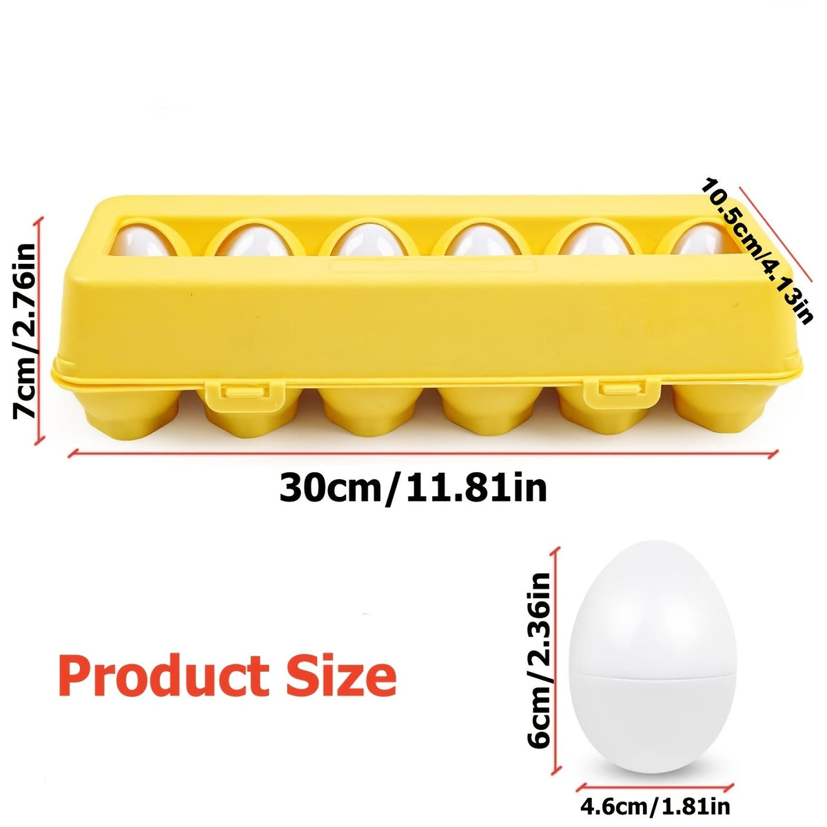 Easter Egg Matching Game 12 Pack for Toddlers – Color & Shape Sorter Sensory Bin Toy – Fine Motor Skill Learning Toy – Easter Basket Filler & Travel Toy for Kids Ages 1-3 – Random Colors