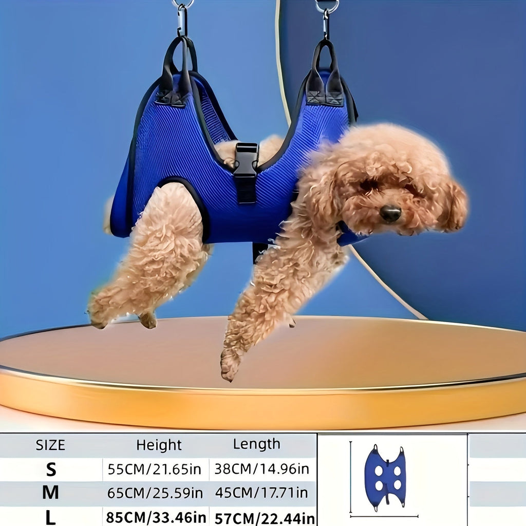 Pet Grooming Hammock for Dogs & Cats - Hanging Restraint Bag for Nail Trimming, Bathing & Ear Eye Care - Adjustable Cat Dog Grooming Hammock for Small Medium Pets (S & L Size)