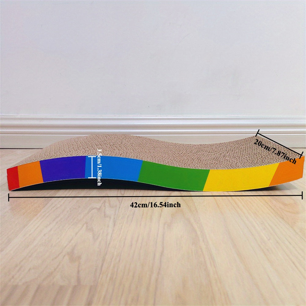 Corrugated Cat Scratching Board – Durable, Non-Shedding, High-Strength Cardboard Scratcher Pad for Indoor Cats, Keeps Cats Happy & Furniture Safe, Affordable Pet Toy