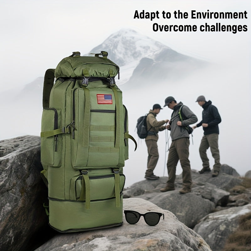 100L Tactical Backpack Large Capacity Molle Hiking Backpack with Multiple Compartments & Ergonomic Straps - Heavy Duty for Camping, Travel, Trekking & Outdoor Adventures