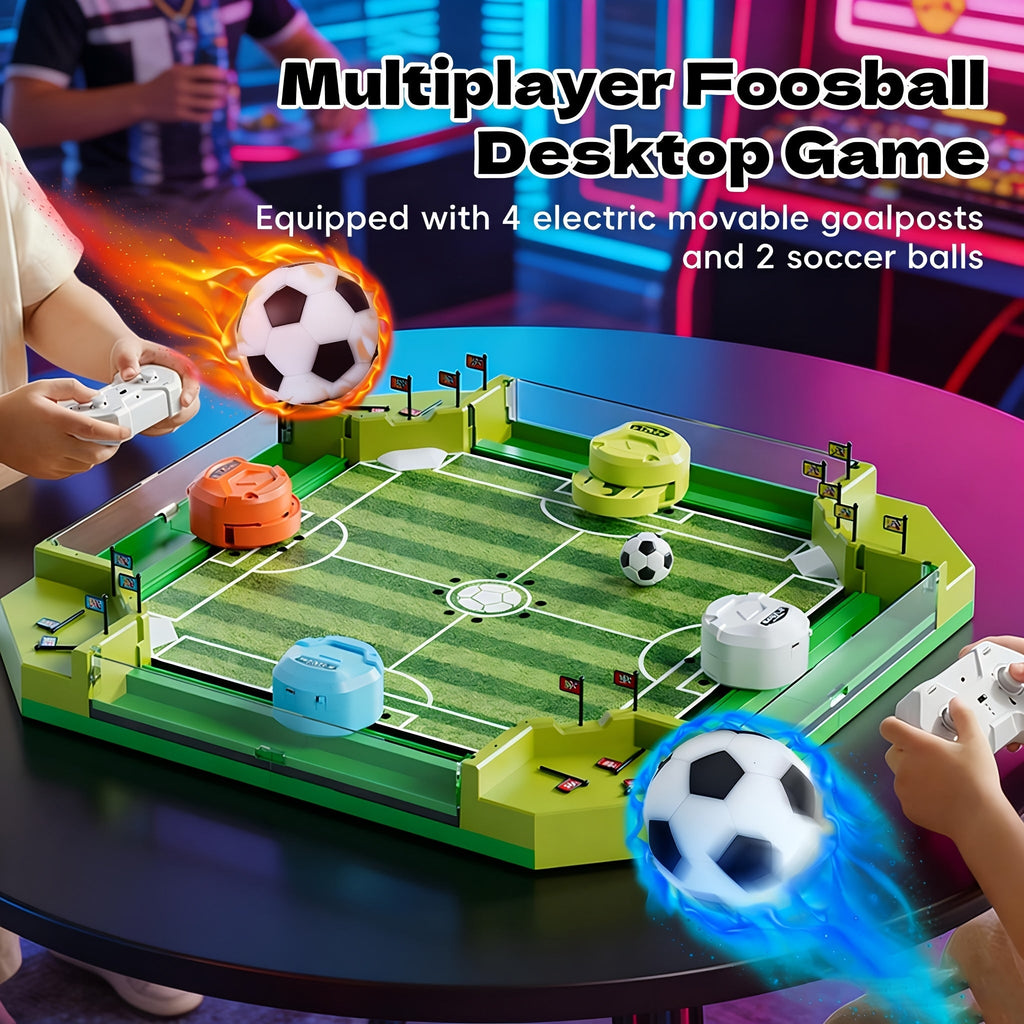 Tabletop Foosball Table Game for Kids Teens Adults 2 to 4 Player Portable Mini Table Soccer with 2 Balls Family Game Night Fun Competitive Indoor Activity