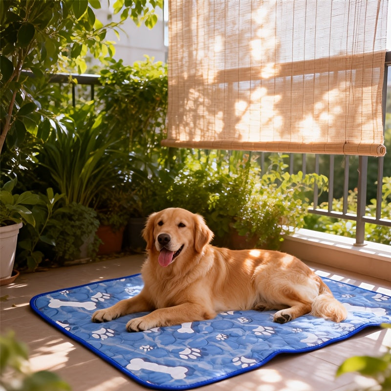 Pet Cooling Mat for Dogs & Cats - Instant Cool Ultra-Soft Sweat-Absorbent Surface, Self-Cooling Pad for All-Day Summer Comfort, 5 Sizes for Small Medium Large Pets, Durable Portable All-Season Use