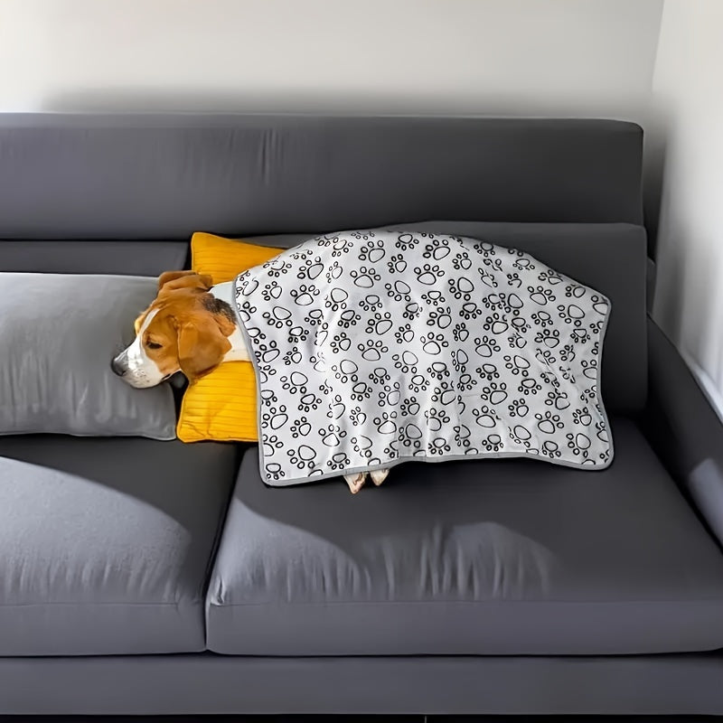Soft Flannel Pet Blanket for Dogs and Cats Machine Washable Cozy Polyester Throw Blanket for Small Medium Large Extra Small Pets Sofa Bed Crate Blanket