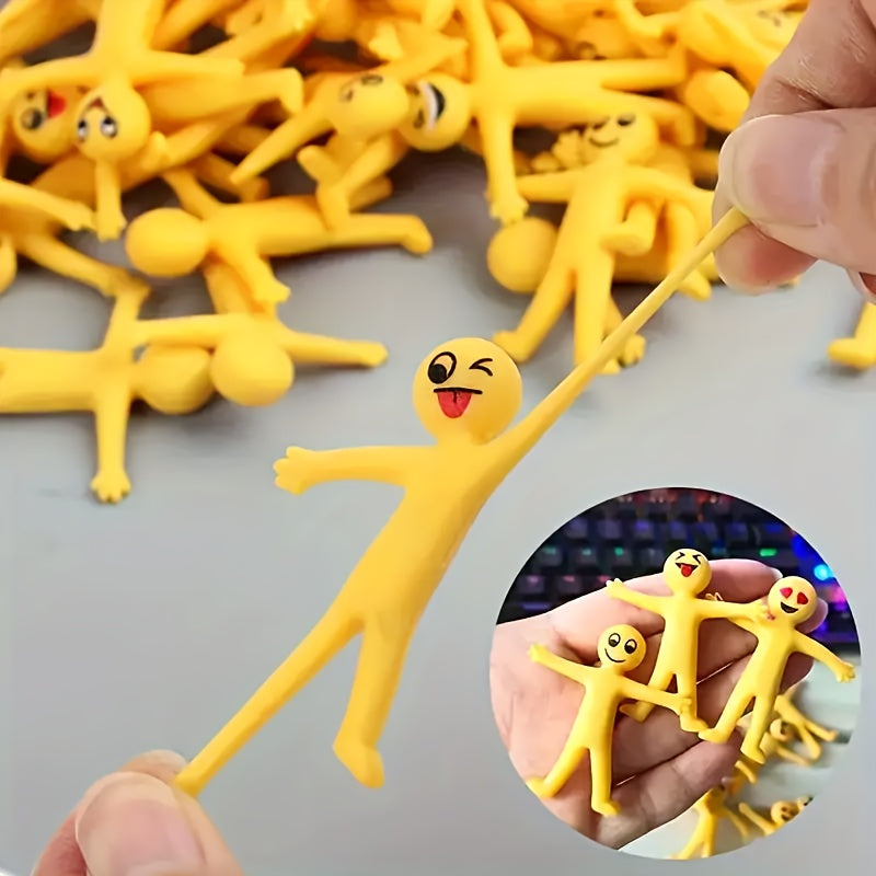 30pcs Stretchable Lala Figure Toys for Kids - Creative Semi-Soft Plastic Mini Dolls, Sensory Fidget Toy, Party Favor Goody Bag Filler, Stocking Stuffer & Christmas Gift for Boys & Girls, Random Styles