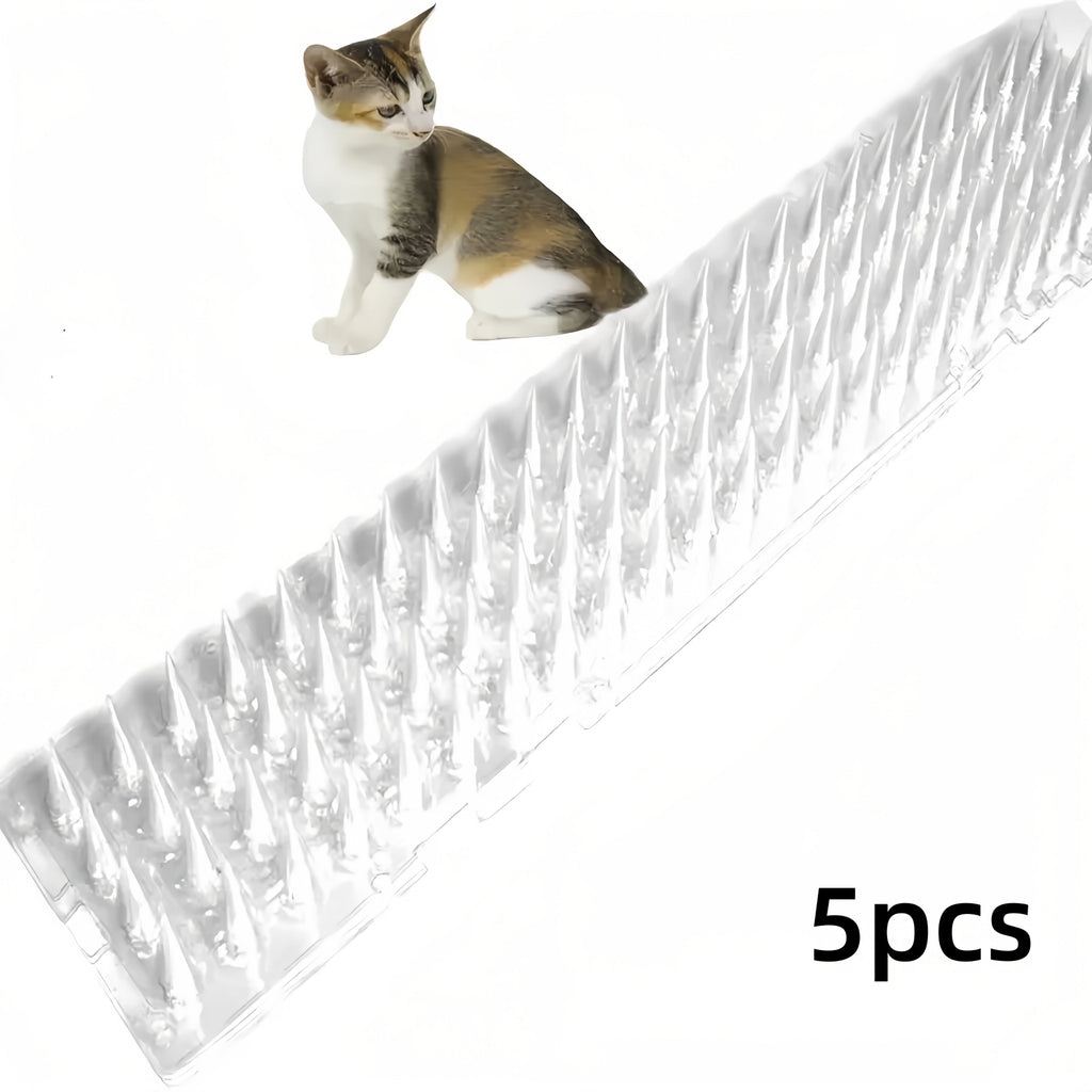 Bird & Cat Repellent Mats 5/10/20 Pack Transparent Spike Mat - Indoor Outdoor Animal Deterrent for Terrace Garden Roof Fence Courtyard - Easy Install Pet Safety Repellent for Home Business Park