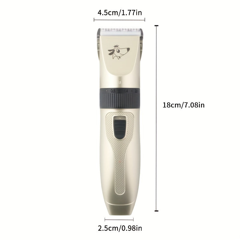Professional Dog Grooming Kit with X7 Pet Scissors - Low-Noise Clipper Trimmer for Thick Fur, Safe for Dogs Cats & All Pets, Complete Cat & Dog Hair Grooming Set