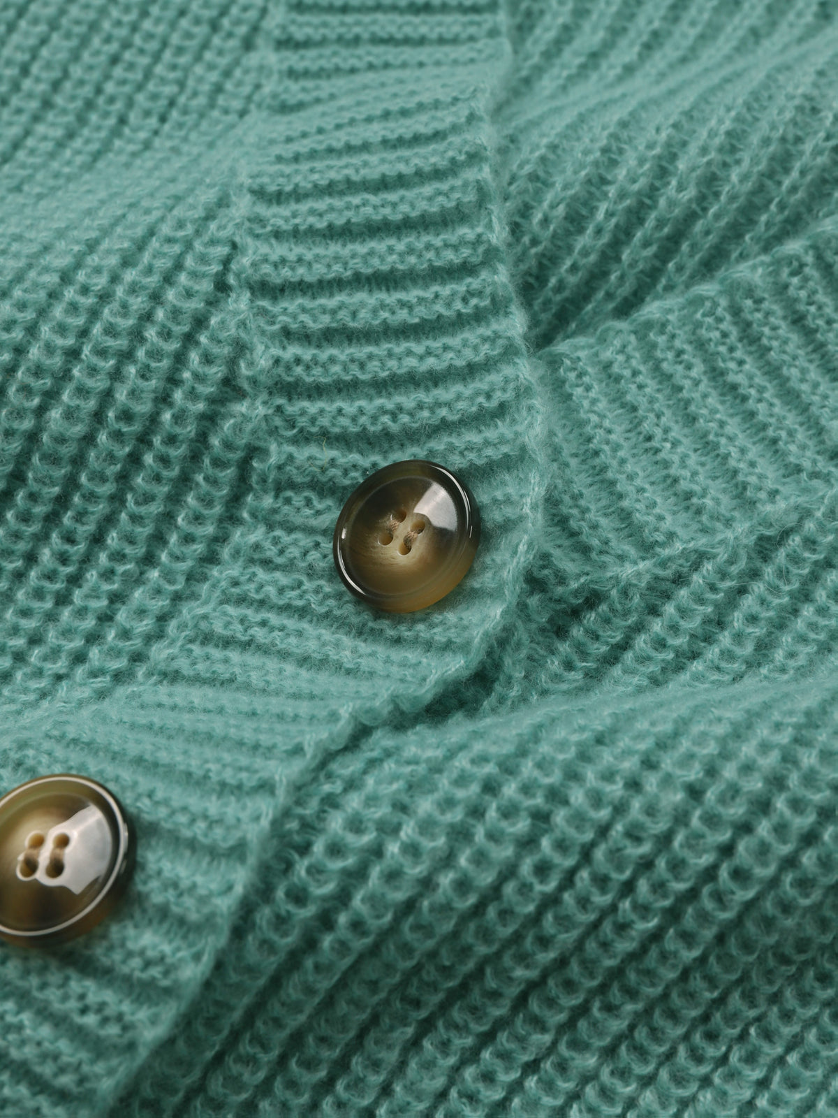 Women's Ribbed Knit Cardigan Button Front V-Neck Long Sleeve - Olive Green Loose Fit Chunky Sweater, Casual Cozy Fall Winter Layering Cardigan S-XXL