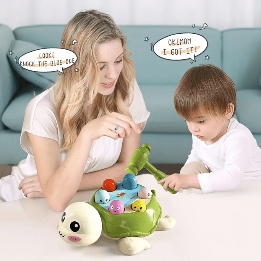 Toddler Hammer Toy Turtle Shape Sorter – Educational Colorful Pounding Bench for Kids, Shape Sorting Learning Game, Perfect Christmas Halloween Thanksgiving Gift for Boys & Girls 18M+