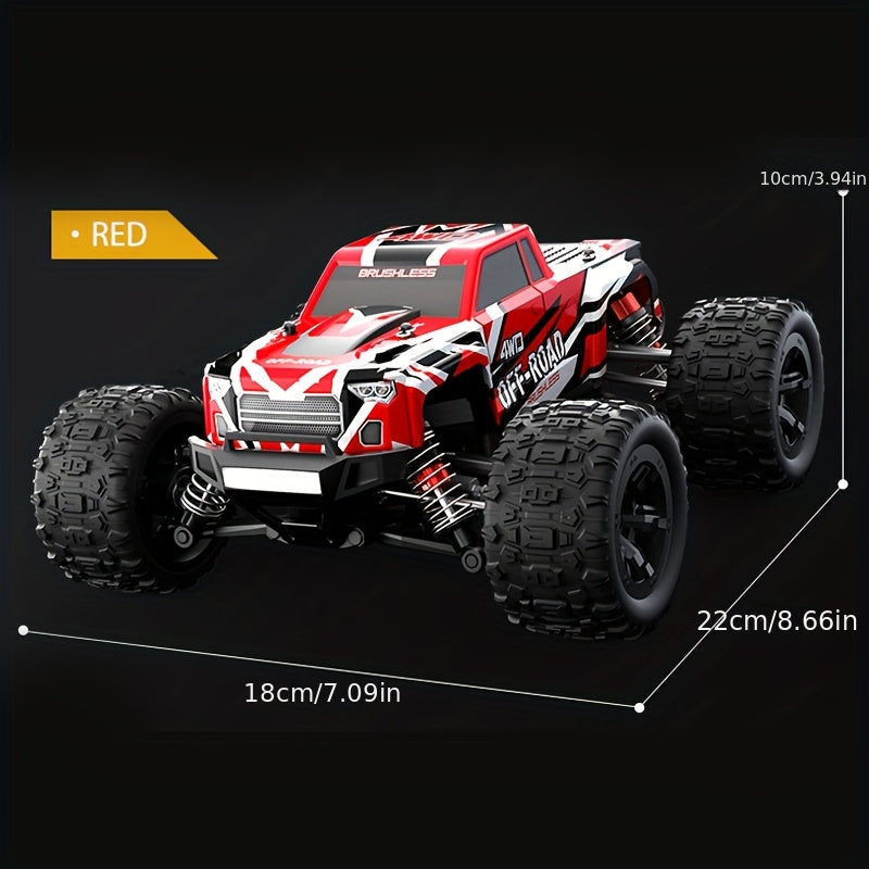 JJRC 1:20 Brushless 4WD RC Rock Racer - Remote Control Off-Road Truck with Full Proportional Control, Hydraulic Suspension, LED Headlights, Steel Drivetrain | Best RC Car for Kids & Adults
