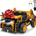 24V 2-Seater Kids Ride-On Dump Truck with 2x200W Motors, Electric Auto-Lift Dump Bed, Shovel, 2.4G Remote Control, Spring Suspension, Seat Belt & Lockable Doors – 110 LB Capacity, 4.9MPH – Construction Ride-On Toy for Boys & Girls Ages 3-8