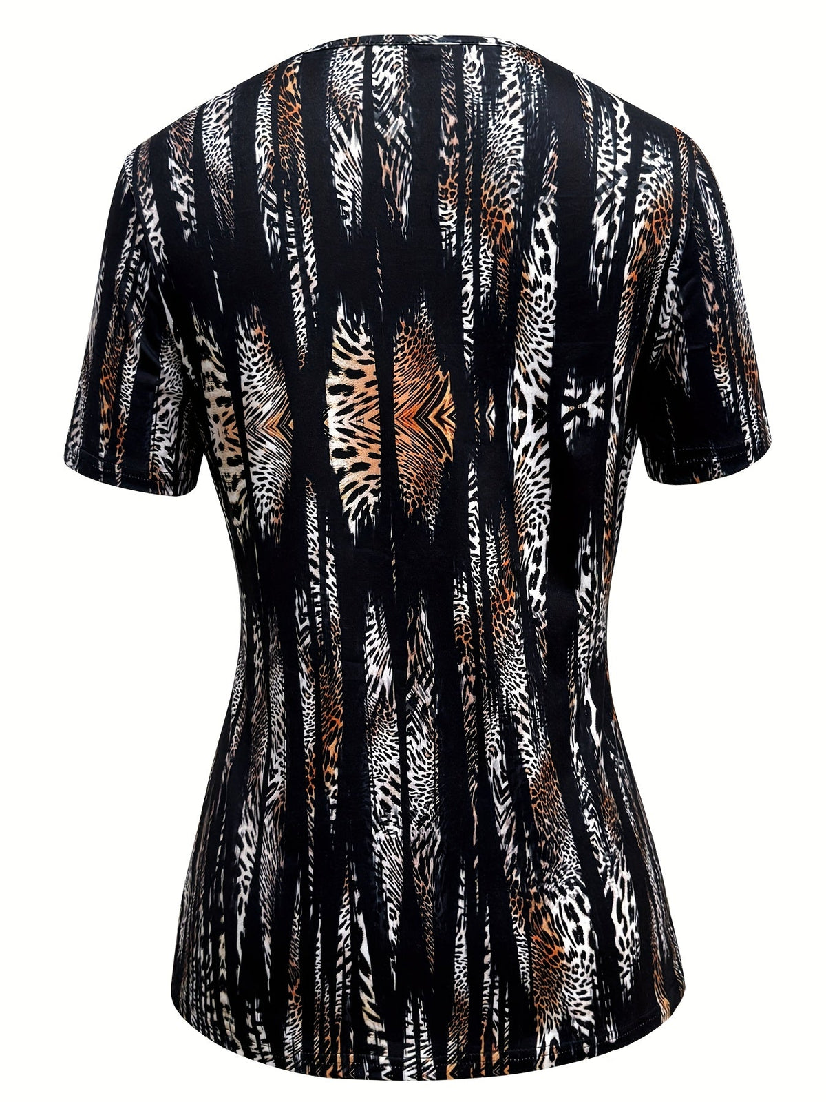 Women's Square Neck Paisley Print 2-in-1 Look T-Shirt Top – Casual Boho Daily Outing Layered Style Short Sleeve Summer Spring Fashion