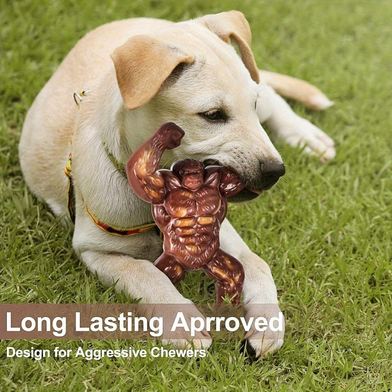 KYLINSURE Unbreakable Durable Dog Chew Toy for Medium & Large Dogs – Realistic Beef Flavor Rubber Chew Stick, Safe Teething & Gum Health Training Toy for Aggressive Chewers, Long-Lasting Dog Chew