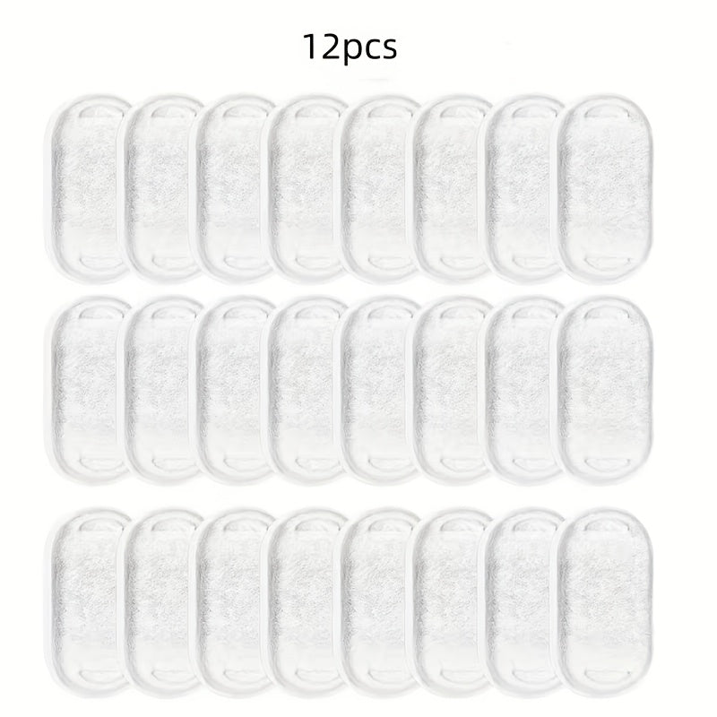 Cat Water Fountain Replacement Filters 12 or 24 Pack for 67oz 2L and 108oz 3.2L Stainless Steel Pet Water Dispensers Easy Install Long-Lasting Filtration