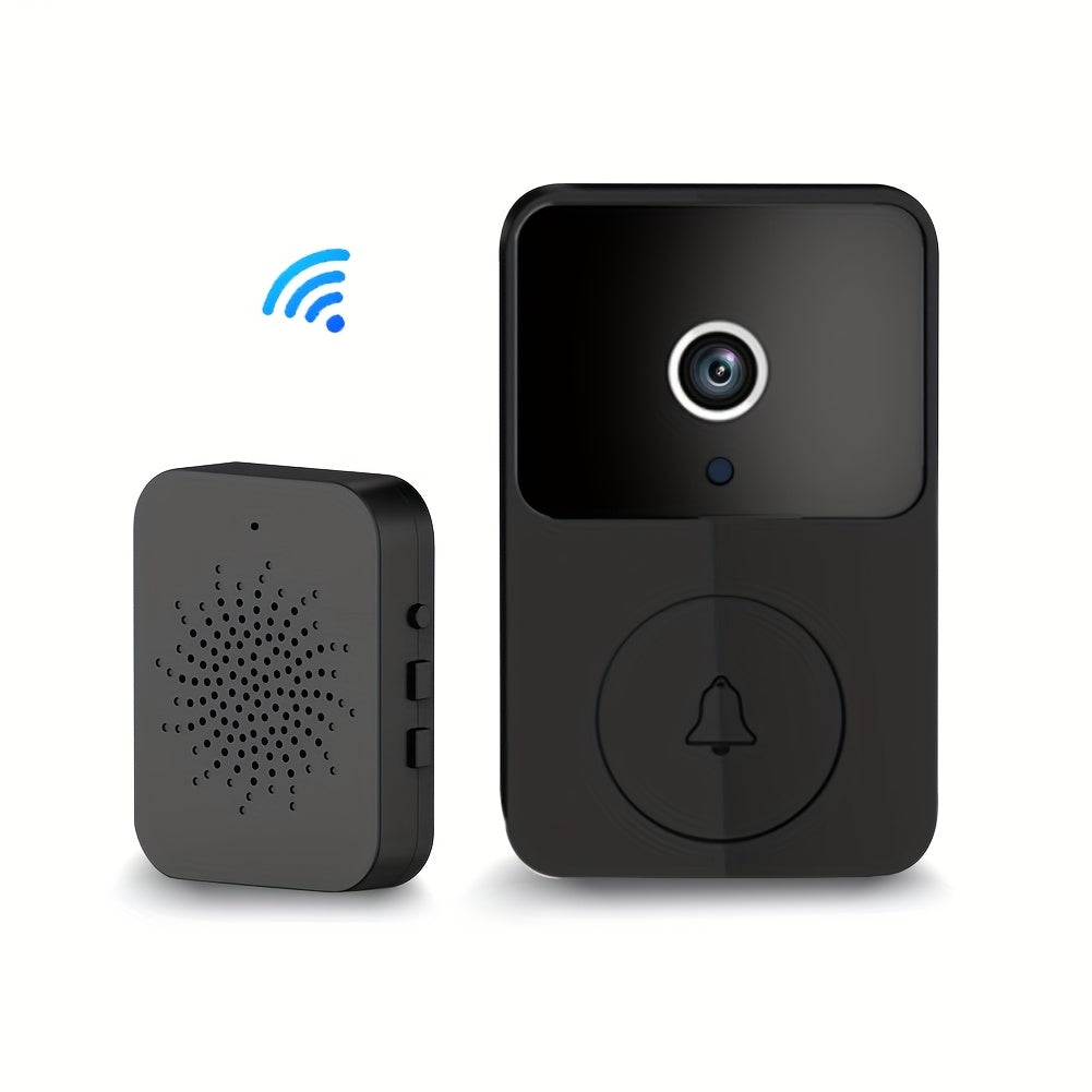 Wireless Video Doorbell Camera with HD Night Vision, Motion Alerts & Two-Way Audio – Smart WiFi Doorbell, Remote Mobile View, Voice Changer, Rechargeable Battery, 2.4GHz, Home Security