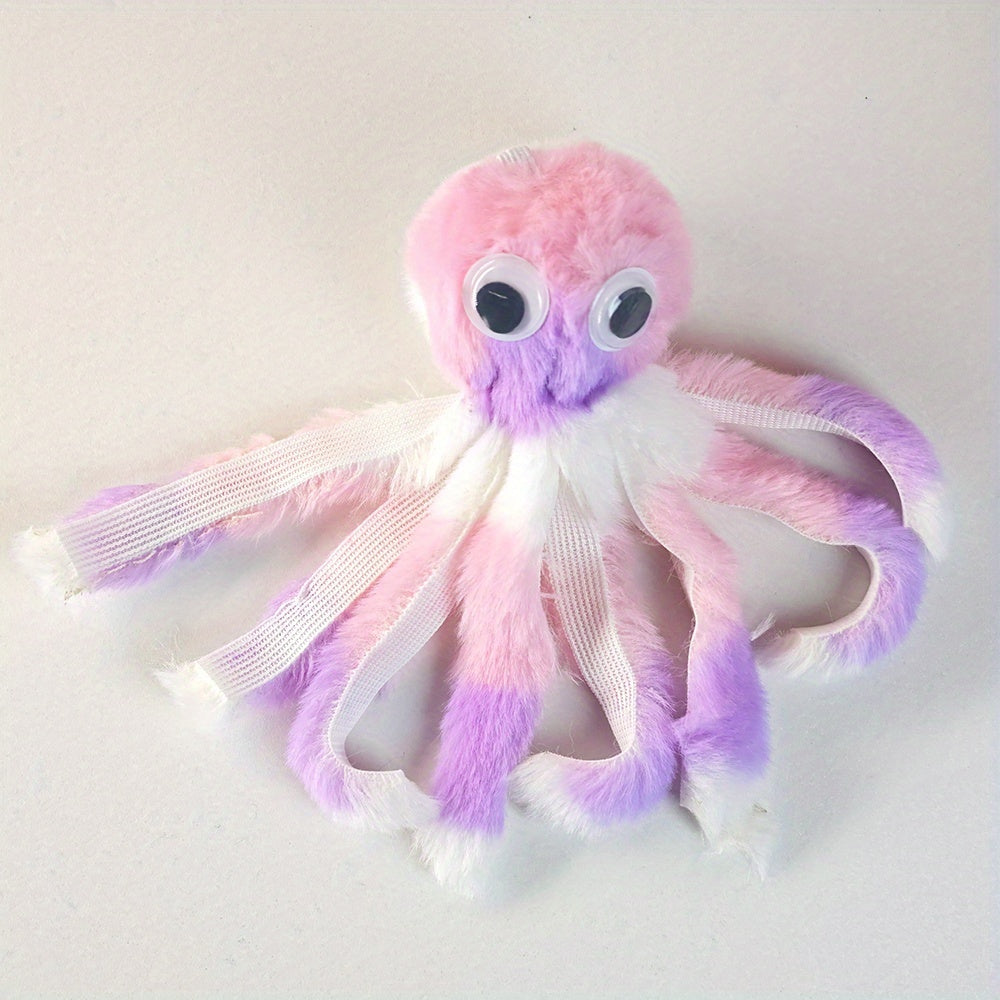 Octopus Plush Cat Toy – 1, 3, or 5-Pack Soft Kicking & Chewing Toy for Indoor Cats, Teaser Wand Replacement Head, Multiple Colors for Interactive Kick & Bite Play