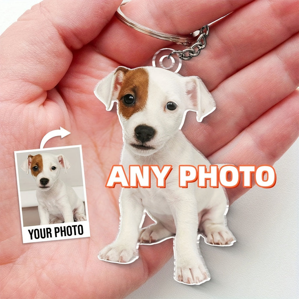 Custom Pet Memorial Keychain – Personalized Forever in Your Heart Keychain for Lost Dog Cat, Sympathy Gift for Pet Loss, Engraved Pet Remembrance Keepsake