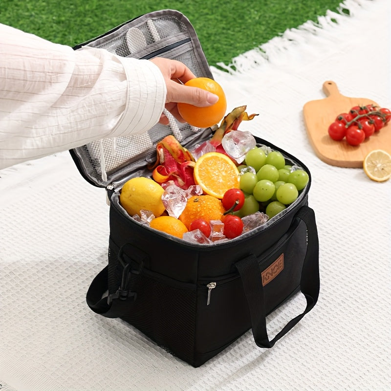 Insulated Lunch Bag Foldable Portable Thermal Bento Box Tote Leakproof Aluminum Foil Lining Keeps Food Cold Fresh for Work Travel Picnic School