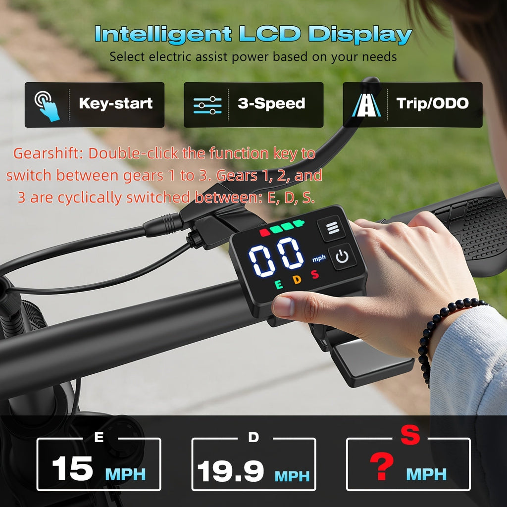 749W Electric Scooter with Seat & Rear Trunk - 48V 18Ah Battery Up to 25 Miles Range, 3-Speed Commuter E-Scooter, Dual Disc Brakes, Key-Lockable Detachable Trunk | Adults City Commuter