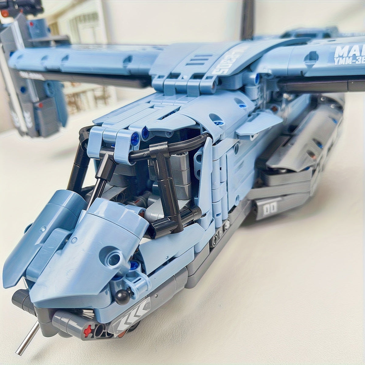 1480pcs Military Aircraft Building Blocks Set Fighter Jet Helicopter Osprey Airplane Bricks with Shock-Absorbing Landing Gear Assembly Model Desk Ornament Gift