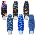6-Pack Reusable Male Dog Diapers Washable Belly Bands Adjustable Soft Absorbent for Puppies Small Medium Large Dogs Fun Themed Designs Sizes S to XL
