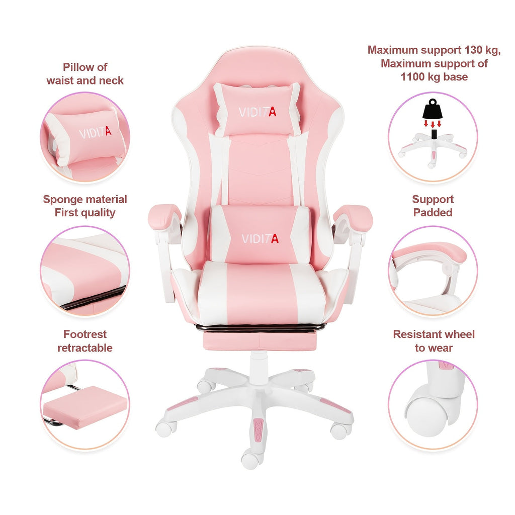 Ergonomic Gaming Chair Racing Style with Lumbar Support High Back Adjustable Office Chair for Adults Teens PC Computer Desk Chair Recliner