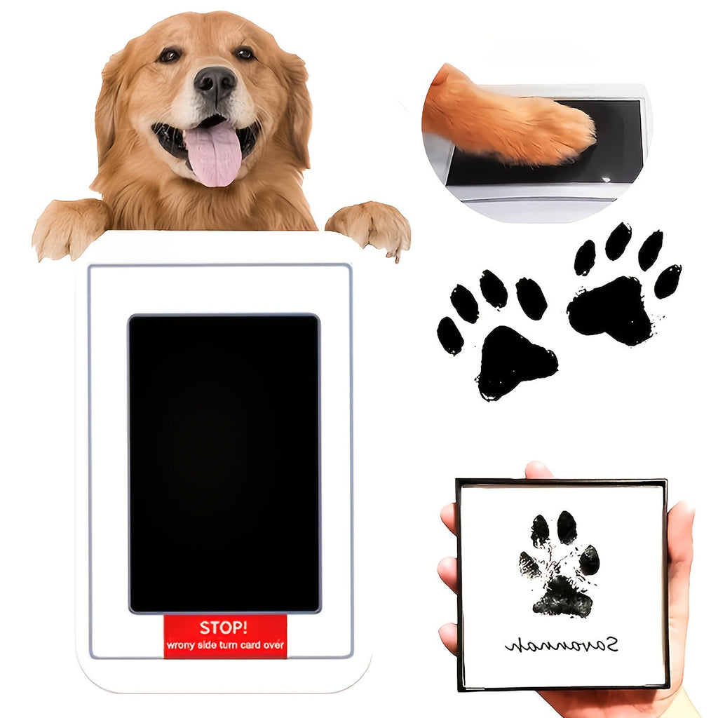 Paw Print Ink Pad Kit for Dogs & Cats – 3-Pack Quick-Dry Black Ink Pet Paw Impression Mat, Permanent Keepsake Stamp for New Pet Owners, Vet Visits & Memorial Gifts