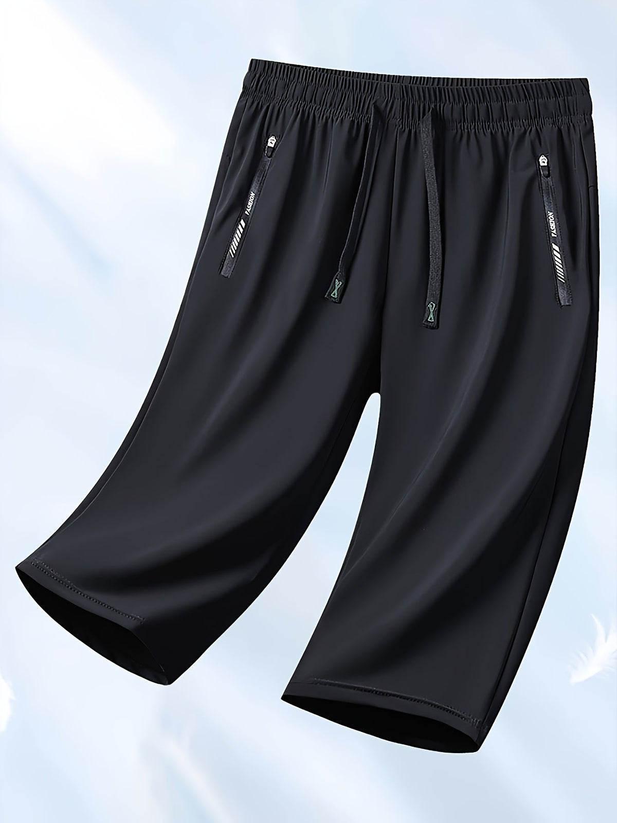 Women's Cooling Capri Pants Solid Color Mid Elasticity Smooth Fabric - Casual Lightweight Summer Cropped Pants for Daily Outings Leisure Travel Beach Vacation