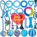 8-Piece Dog Toy Set for Small & Medium Dogs – Cute Breed Design Assorted Interactive Toys, Bright Colors, Squeaky & Chew Toys for Teething, Training & Bonding Play, Random Styles & Colors