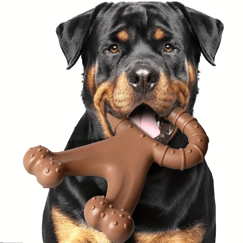 Beef Flavor Dog Chew Toy for Teeth Cleaning & Training – Interactive Durable Chew Toy for Small Medium Large & Giant Breeds, Promotes Dental Health, Satisfies Chewing Instinct, Long-Lasting